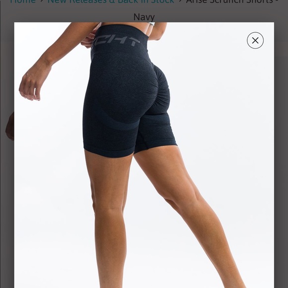 Echt Arise Scrunch Shorts In Navy 